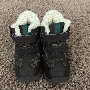 Old Navy Dark Brown and Olive Green Winter Boots Toddler Size 11